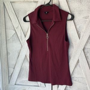 G by Guess Priya Zip Polo Top